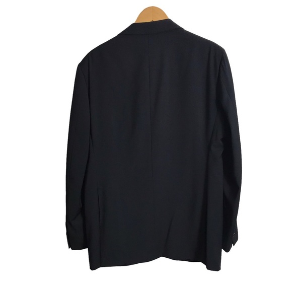 Caruso US 40 EU 50 6R Superfine 110`s Tailoring Black Blazer Wool - Picture 2 of 9